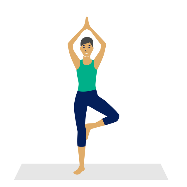 Illustration: Yoga Baum Position. 
