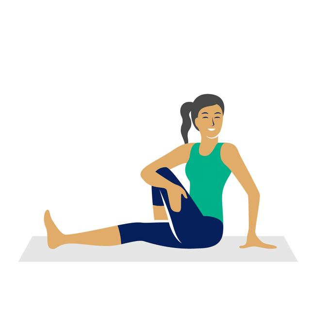 Illustration: Yoga Beine an der Wand Position.
