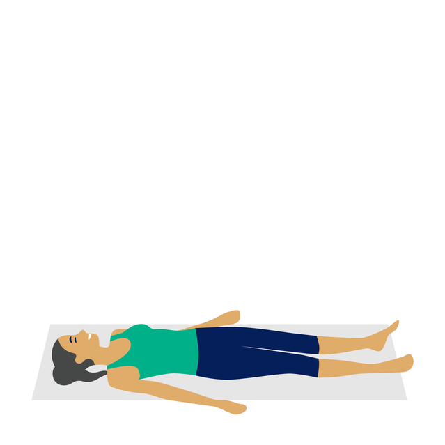 Illustration: Yoga Totenhaltung.