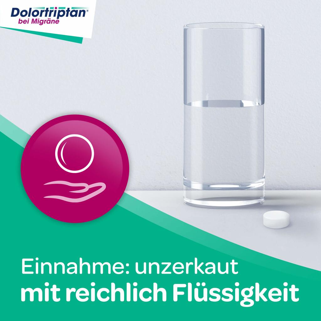 Dolortriptan - Einnahme: unzerkaut mit reichlich Flüssigkeit
